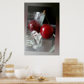 Becher mit Kirschen Poster (Küche)
