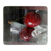 Becher mit Kirschen Schneidebrett (Vorderseite)