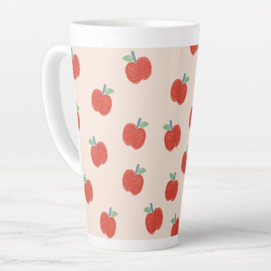 Becher mit kleinen roten Äpfeln Milchtasse (Linke Ecke)