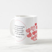 Becher mit Vers Kaffeetasse (Vorderseite Links)