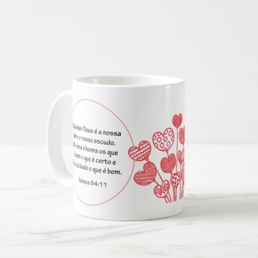 Becher mit Vers Kaffeetasse (Vorderseite Links)