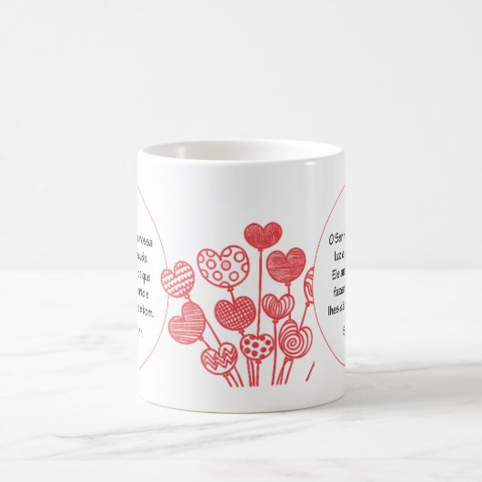 Becher mit Vers Kaffeetasse (Mittel)