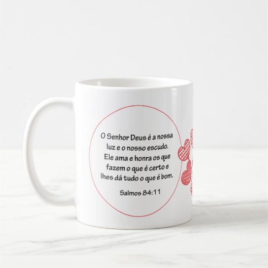 Becher mit Vers Kaffeetasse (Links)