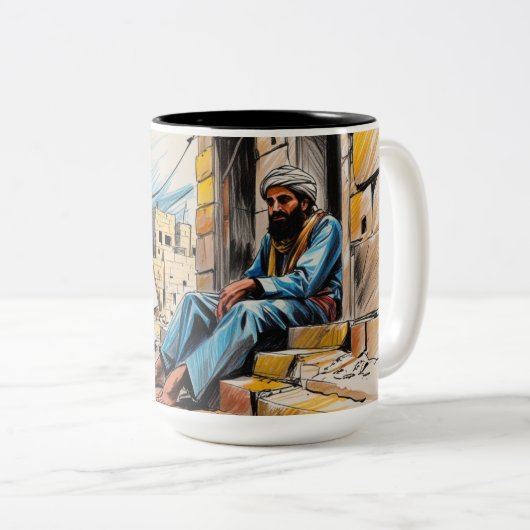 Becher mit zwei Farben, 15 oz Zweifarbige Tasse (VorderseiteRechts)