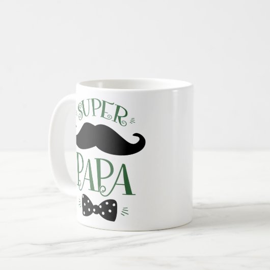 Becher / Mug Partys - Super Papa Kaffeetasse (Vorderseite Links)
