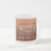 Becher oder häuft die Affen der Weisheit Mattglastasse (VorderseiteRechts)