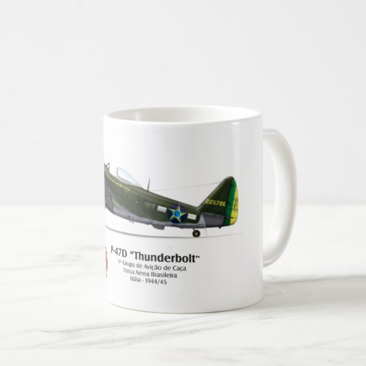 Becher P-47D Thunderbolt FAB,- setzt sich der Kaffeetasse (VorderseiteRechts)