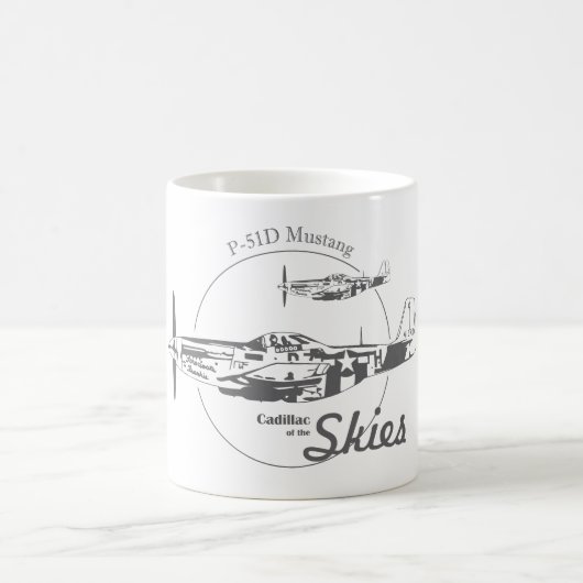 Becher P-51D Mustang USAF WWII Kaffeetasse (Mittel)
