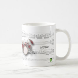 Becher Partitur und Batterie Kaffeetasse