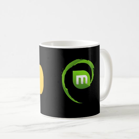 Becher Python und Linux Mint Kaffeetasse (VorderseiteRechts)