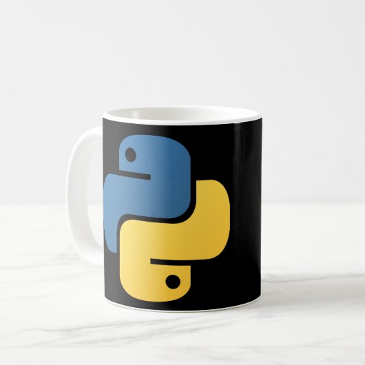 Becher Python und Linux Mint Kaffeetasse (Vorderseite Links)