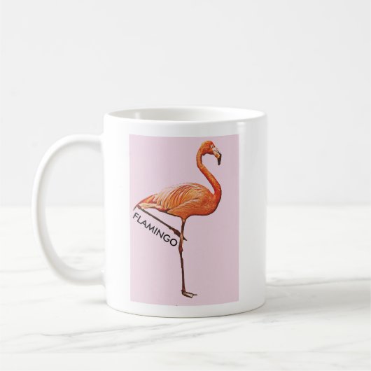Becher rosa Flamingo Kaffeetasse (Links)