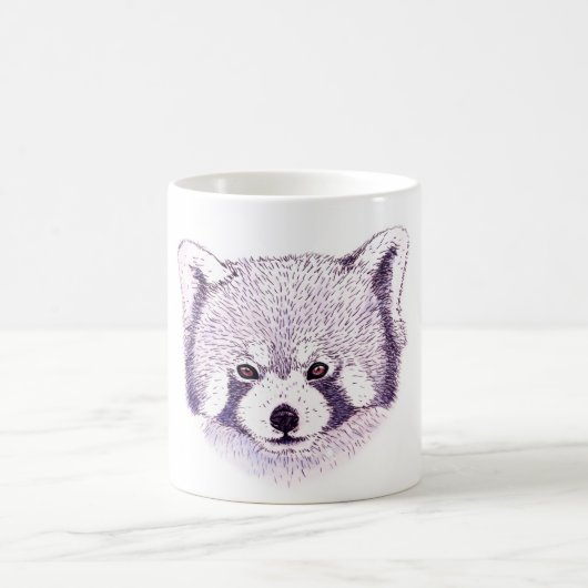 Becher rostroter Panda Kaffeetasse (Mittel)