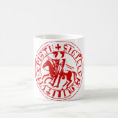 Becher rotes Siegel Templier Kaffeetasse (Mittel)
