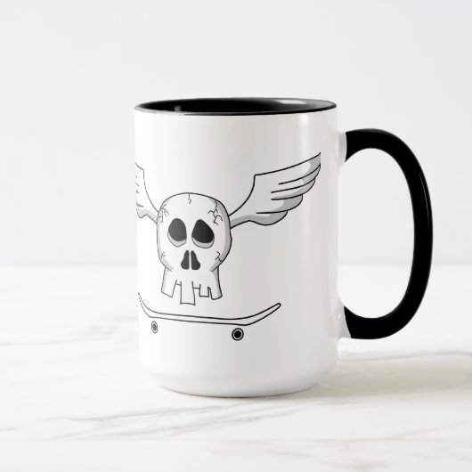 Becher Schädel Skateboard - Skull Skateboard Tasse (Rechts)