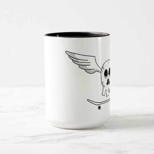Becher Schädel Skateboard - Skull Skateboard Tasse (Zentrum)
