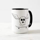 Becher Schädel Skateboard - Skull Skateboard Tasse (VorderseiteRechts)