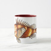 Becher Scorpionfish Art, Illustrationsrealistic Tasse (Zentrum)