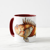 Becher Scorpionfish Art, Illustrationsrealistic Tasse (Vorderseite Links)
