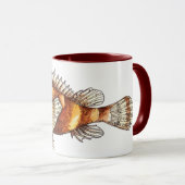 Becher Scorpionfish Art, Illustrationsrealistic Tasse (VorderseiteRechts)