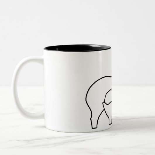 Becher Silhouetten Zweifarbige Tasse (Links)