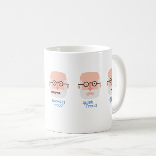 Becher Smoking, quiet, and Angry Freud Kaffeetasse (VorderseiteRechts)