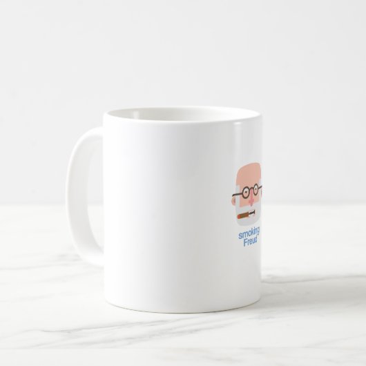 Becher Smoking, quiet, and Angry Freud Kaffeetasse (Vorderseite Links)