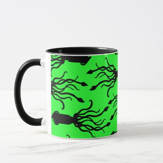 Becher Squid Art Grün Tasse (Links)
