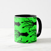 Becher Squid Art Grün Tasse (VorderseiteRechts)