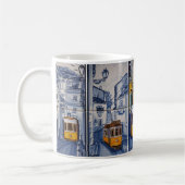 Becher Straßenbahn Straßen von Lissabon azulejos Kaffeetasse (Links)