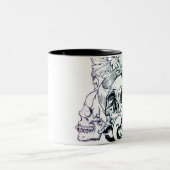 Becher Totenkopf Zweifarbige Tasse (Mittel)
