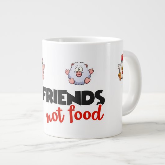 Becher Vegan Jumbo-Tasse (Vorderseite Rechts)