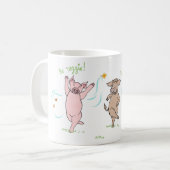 Becher vegan, Schwein, Kuh und Schaf: Be veggie! Kaffeetasse (Vorderseite Links)