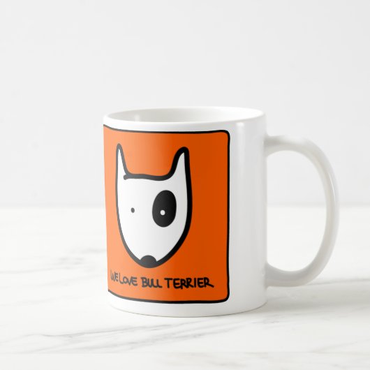 Becher We Love Bull Terrier Kaffeetasse (Rechts)