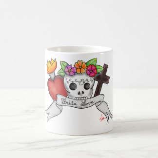 Becher weiß Frida Love Kaffeetasse