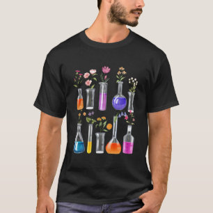 Becher Wissenschaftslehrer Florales Reagenzglas Ch T-Shirt