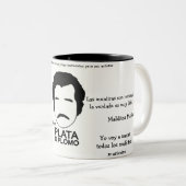 Becher zweifarbig Pablo Escobar Phrasen Zweifarbige Tasse (VorderseiteRechts)