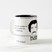 Becher zweifarbig Pablo Escobar Phrasen Zweifarbige Tasse (Vorderseite Links)