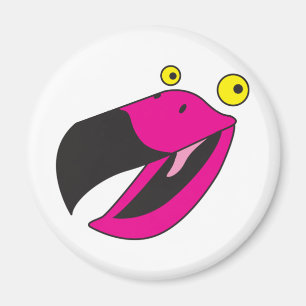 Bechervogel mit lustigem Gesicht Magnet