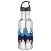 Becken-Logo mit Gotham- und Bat-Signal Edelstahlflasche (Vorderseite)