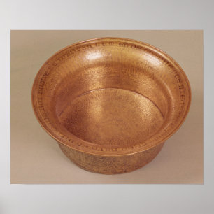 Becken mit geometrischen Mustern Poster