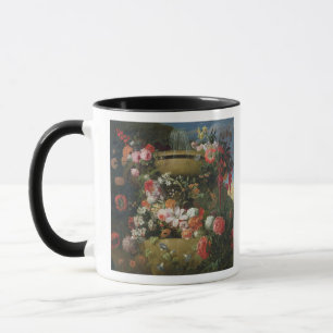 Becken und Blumen Tasse