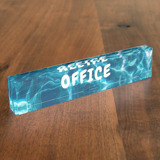 Beckenuntergrund Acrylnamenplatte Namensplakette (Seite)