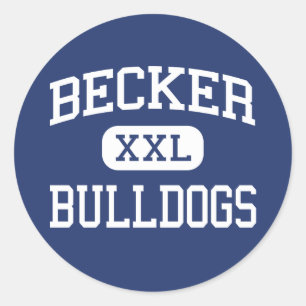 Becker - Bulldogs - High School - Becker Minnesota Runder Aufkleber
