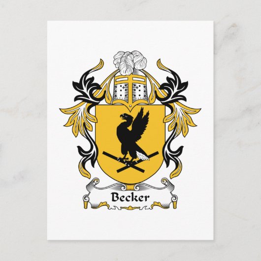 Becker Familienwappen Postkarte (Vorderseite)