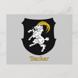 Becker Family Shield Postkarte