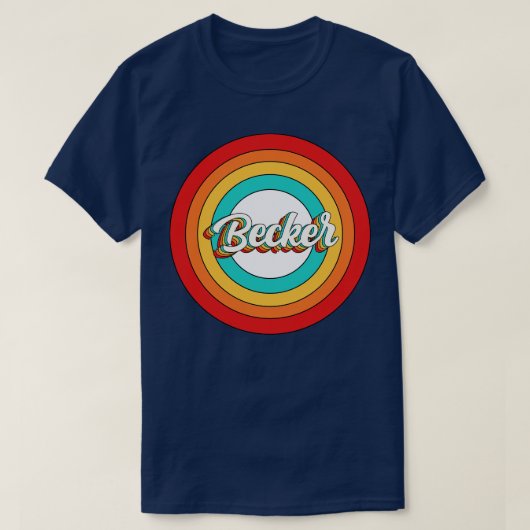Becker Name Shirt Vintag Becker Circle (Design vorne)