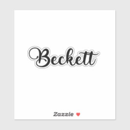 Beckett Name - Handgeschriebene Kalligrafie Aufkleber