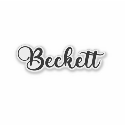Beckett Name - Handgeschriebene Kalligrafie Aufkleber (Vorderseite)