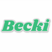 Becki Aufkleber (Vorderseite)